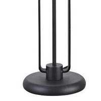 Benjara Cage Design Shade Metal Table Lamp With Pull Chain Switch, Black