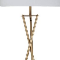 Metal Tripod Legs Floor Lamp With Rotary Switch, Gold