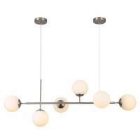 Kco Modern Ceiling Pendant Lighting Midcentury Glass Globes Sputnik Pendant Lamp Led 6Light Hanging Adjustable Chandelier Fo