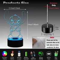 Louhh Stitch Night Light, Stitch Gifts - 3D Led Stitch Toys Intelligent Remote Control Stitch Lamp 16 Color Stitch Light For Christmas Stitch Gifts Children'S Room Decoration Holiday Gifts