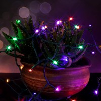 75.79 Ft 200 Count Christmas Led String Lights, 8 Modes Decorative Mini Lights Green Wire String Lights For Indoor And Outdoor Party, Home, Patio, Lawn, And Garden Christmas Decoration (Multicolor)