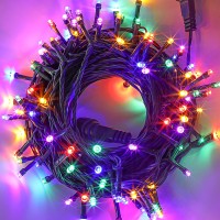 108.6Ft 300 Count Christmas Multicolor Led String Lights, Led String Lights Green Wire String Lights For Indoor And Outdoor Party, Home, Patio, Lawn, And Garden Christmas Decoration