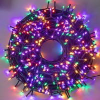 141.4 Ft 400 Count Christmas Multicolor Led String Lights, 8 Modes Led String Lights Clear Wire With F5 Bulbs For Indoor And Outdoor Party, Home, Patio