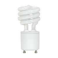 Satco S8203-12Pk T2 Mini-Spiral Cfl Light Bulb, Bi-Pin/Gu24 Base, 13 Watts, 2700K (12 Pack)