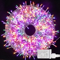 Joiedomi 800 Led Christmas Lights Outdoor, 261.48Ft 8 Modes Plug-In Christmas Tree Lights Waterproof,Small Xmas Tree Lights Indoor,Clear Wire String Lights For Christmas Decorations(Multi-Colored)