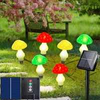 Solar Mushroom Garden Light | Upgraded Solar Charging Panel (With Working Indicator) - Auto Charge & On/Off - Outdoor Landscape Lighting, Rainproof, Led Solar Decorative Light (Multicolor)