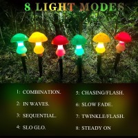 Solar Mushroom Garden Light | Upgraded Solar Charging Panel (With Working Indicator) - Auto Charge & On/Off - Outdoor Landscape Lighting, Rainproof, Led Solar Decorative Light (Multicolor)