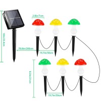 Solar Mushroom Garden Light | Upgraded Solar Charging Panel (With Working Indicator) - Auto Charge & On/Off - Outdoor Landscape Lighting, Rainproof, Led Solar Decorative Light (Multicolor)