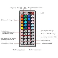 Hwylizg 2Port 44 Key Ir Led Light Remote Rgb Control Box Dc 12V 3A Led Power Supply Led Light Adapter 2 Pack 33Ft Extension