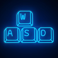 Wasd Neon Sign Fionnuar Led Keyboard Shaped Gaming Playstation Neon Night Light Acrylic For Children Bedroom Wall Decor Party C