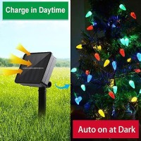 Ohwewant 50 Led 21Ft C6 Solar Christmas Lights Outdoor 8 Modes C6 Christmas Solar String Lights Waterproof Outdoor Christmas S