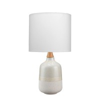 Benjara Table Lamp With Ceramic Bottle Shape Body, Cream