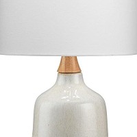 Benjara Table Lamp With Ceramic Bottle Shape Body, Cream