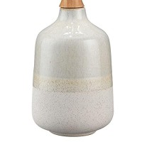 Benjara Table Lamp With Ceramic Bottle Shape Body, Cream