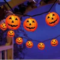 85Ft Halloween Pumpkin Lantern String Lights Plug In Halloween Lights With 10 Mini Jack O Pumpkins Lantern Connectable Orange