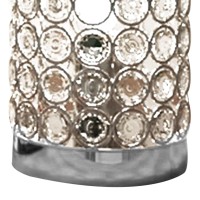 Place this table lamp on your writing desk to make the best use of it With cylindrical shaped body and round base it has encrusted crystal accents makes it appear absolutely regal and gorgeous It requires a bulb of 40W to be used in an effective manner