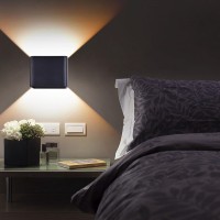 2-Piece Pack 1-Light Black Led Wall Sconce