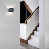 2-Piece Pack 1-Light Black Led Wall Sconce