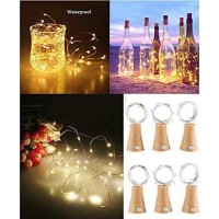 Solar Bottle Cork Fairy Lights Bottle Lights Cork Glowing Solar Fairy Lights String 10 Led Bottle Light Night Lamp For Christmas Diy Party Wedding Decoration (Warm White)