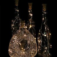 Solar Bottle Cork Fairy Lights Bottle Lights Cork Glowing Solar Fairy Lights String 10 Led Bottle Light Night Lamp For Christmas Diy Party Wedding Decoration (Warm White)