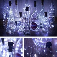 Solar Bottle Cork Fairy Lights Bottle Lights Cork Glowing Solar Fairy Lights String 10 Led Bottle Light Night Lamp For Christmas Diy Party Wedding Decoration (Warm White)