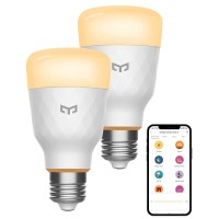 Yeelight Smart Light Bulbs 1S, Dimmable Warm White Alexa Light Bulb, Compatible With Alexa & Homekit And Google Home Assistant, No Hub Required, Voice Control Smart Home Device, A19 Led Bulbs