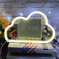 Xiyunte Cloud Neon Signs, Led Cloud Neon Light For Wall Decor, Battery Or Usb Powered White Cloud Sign Neon Cloud Sign Wall Lights For Bedroom Aesthetic Teen Girls Room Dorm Birthday Party Christmas