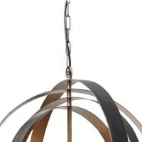 Emblaze the aesthetics of your interior with the introduction of this Pendant which showcases concentric rings design Crafted completely from metal frame it is accented with a dual tone finish in the hues of black and gold