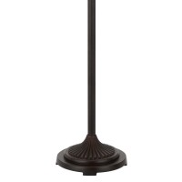 Floor Lamp With Tiffany Shade And Metal Base, Multicolor