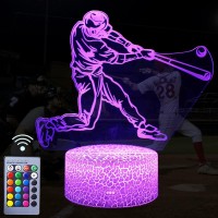 Features 1The Baseball Player illusion lamps support Remote control Smart Touch Button have 16 light colors red green blue purpleyellow cyan white and 4 flash modesFlash Smooth Fade Strobe Suitable for various environments and occasionsnbsp 2 The Baseball