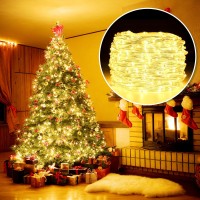 Areker Christmas Lights Outdoor Warm White,500Led 82Ft, Christmas Tree Lights Indoor, Ip65 Waterproof With 8 Modes, Xmas Rope Lights For Indoor Holiday Decorations