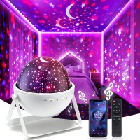 Star Projector Night Light For Kids 15 Colors Remotehifi Bluetooth Speaker Star Night Light Projector For Bedroom 360Rotating