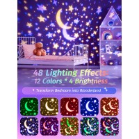 Star Projector Night Light For Kids 15 Colors Remotehifi Bluetooth Speaker Star Night Light Projector For Bedroom 360Rotating