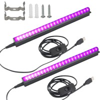 Ciciny Uv Black Light Bar For Glow Party 10W 1Ft Usb Portable Led Blacklight Tube Party Supplies For Body Paint Stage Fluoresce