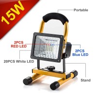 Work Light, 1600Lm 3 Brightness Modes Led Work Lights, Ipx5 Waterproof Flood Lights, 6000K Daylight Portable Work Lights With Stand Perfect For Workshop, Construction Site, Job Site