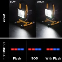 Work Light, 1600Lm 3 Brightness Modes Led Work Lights, Ipx5 Waterproof Flood Lights, 6000K Daylight Portable Work Lights With Stand Perfect For Workshop, Construction Site, Job Site