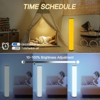 Marlrin 2-Pack Rgb Corner Floor Lamp For Living Room App Smart Music Sync Color Changing Led Lights Bedroom Colorful Decoration Lamp Soft Mood Lighting Dimmable With Remote Control