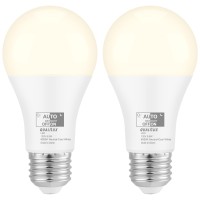 Qualilux Dusk To Dawn Light Bulbs 4000K Cool White Neutral White 850Lm 60W Equivalent Led 95W A19 E26 Base 2Pack Hqh