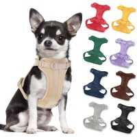 No Pull Lightweight Dog Harness: Adjustable Durable Breathable Mesh Pet Vest Harness With Soft And Comfortable Cushion, Easy To Clean, For Small Medium Large Dogs (S, Sand Color)