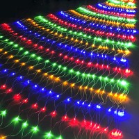 Waterglide Outdoor Christmas Net Lights, 12Ft X 5Ft 360 Led Mesh String Light With 8 Lighting Modes, Connectable Light For Garden Tree Bushes, Holiday Wedding Party Decorations, Multicolor