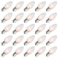 Doratale 25 Pack C9 Replacement Light Bulbs, C9 Clear String Light Repalcement Bulbs Fits In C9/E17 Intermediate Base, 7W Night Light Bulbs For Indoor Outdoor Christmas String Light Patio Holiday