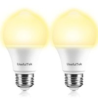 Usefultek Led Motion Sensor Light Bulbs-Pir Infrared Motion Sensor Outdoor Light Bulbs,Auto On/Off Led Security Smart Bulbs,12W(100W Equivalent),E26 Base,(2 Pack)