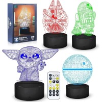 3D Illusion Star Wars Night Light4 Pattern With Timing Function Star Wars Toys Led Night Lamp For Room Decorgreat Birthday Chr