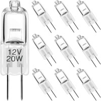 Diximus G4 Low Voltage Halogen Bulbs - 20 Watt Small Light Bulb - 12V Landscape Light Bulbs 20W Bi-Pin Bulb For Under Cabinet Puck Light, Chandeliers, Track Lighting - Warm White 2700K - 10 Pack