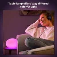 Philips Hue Flourish Smart Table Lamp White White And Color Ambiance Led Colorchanging Light 1 Pack Control With Hue App