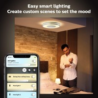 Philips Hue Being Ceiling Light, Black - White Ambiance, Smart, Led Light - Pack Of 1 - Control With Hue App - Compatible With Alexa, Google Assistant, And Apple Homekit