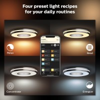 Philips Hue Being Ceiling Light, Black - White Ambiance, Smart, Led Light - Pack Of 1 - Control With Hue App - Compatible With Alexa, Google Assistant, And Apple Homekit