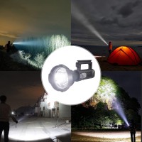 Chanarily Rechargeable Spotlight Flashlight 100000 Lumens With Tripod Ipx5 Waterproof Handheld Spotlight 4 Modes Search Light For Camping, Fishing, Hunting, Hiking, Emergency&Other Outdoor Activities