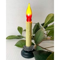 Doratale 12 Pack Christmas Flame Tip Lights Bulb, Red Yellow Flame Shaped Bulb For Candle Lamps, Outdoor C18 String Light, C7/E12 Candelabra Base Flame Light Bulbs, 7 Watt, 120 Volt- Red/Yellow