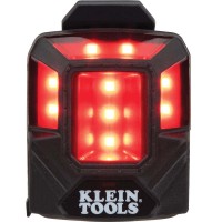 Klein Tools 56063 Rechargeable Safety Light With Magnet, Red, Mounts To Klein Hard Hats And Safety Helmets